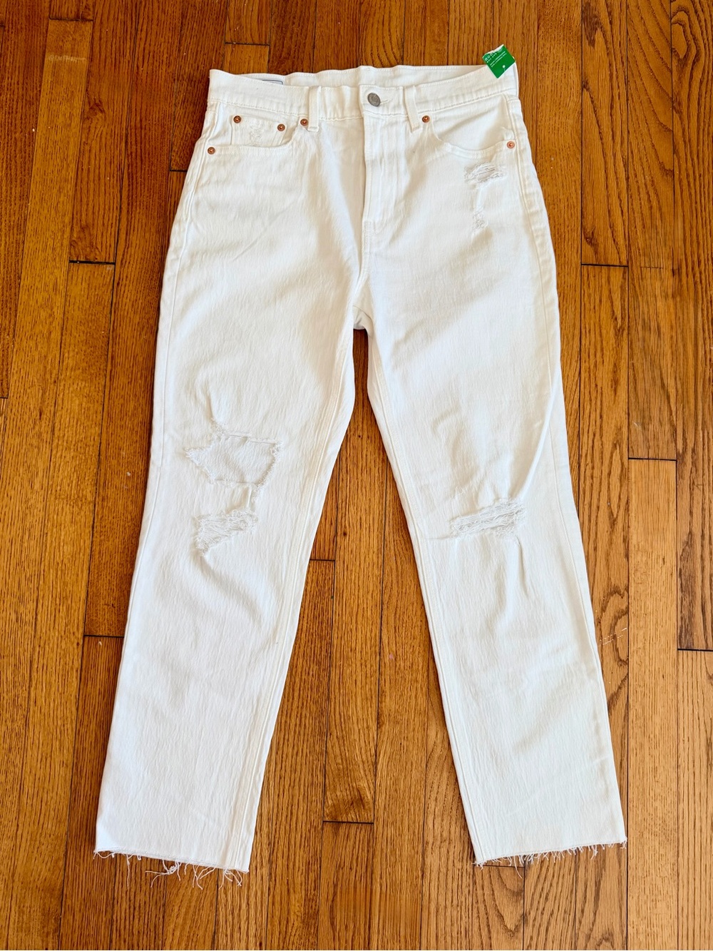 NWT Gap High Rise Cheeky Straight Jeans White | Size 29 / 8